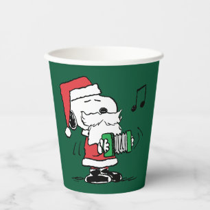 Erdnüsse   Snoopy Santa Claus Accordian Pappbecher