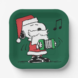 Erdnüsse Snoopy Santa Claus Accordian Pappteller