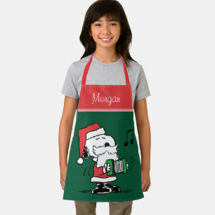 Erdnüsse   Snoopy Santa Claus Accordian Schürze