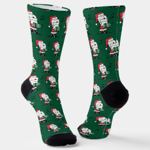 Erdnüsse   Snoopy Santa Claus Accordian Socken