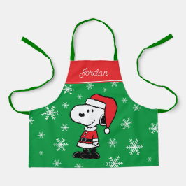 Erdnüsse | Snoopy Santa Claus | Name hinzufügen Schürze