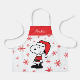Erdnüsse | Snoopy Santa Claus | Name hinzufügen Schürze