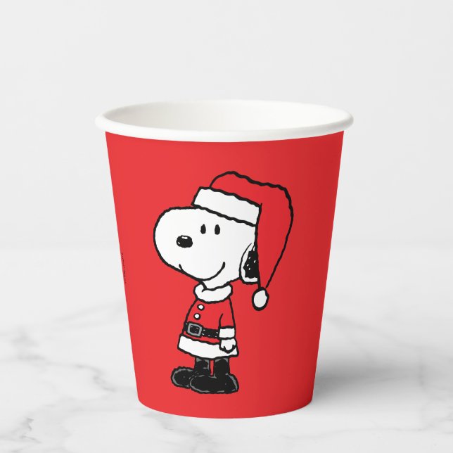 Erdnüsse | Snoopy Santa Claus Pappbecher (Vorderseite)