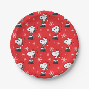 Erdnüsse   Snoopy Santa Claus Pappteller