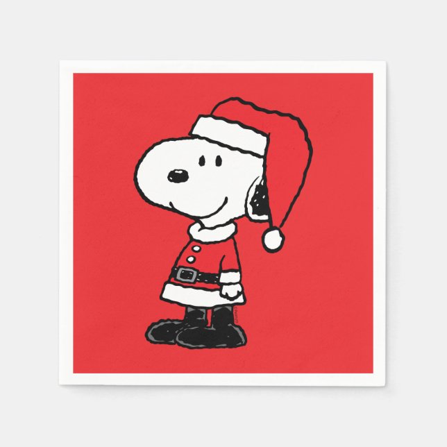 Erdnüsse | Snoopy Santa Claus Serviette (Vorderseite)
