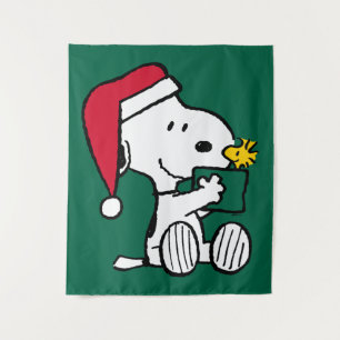 Erdnüsse Snoopy Santa & Woodstock Geschenk Wandteppich