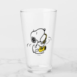 Erdnüsse Snoopy Saxophone Player Glas