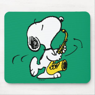 Erdnüsse   Snoopy Saxophone Player Mousepad