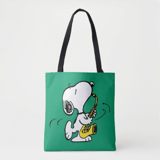 Erdnüsse | Snoopy Saxophone Player Tasche (Vorderseite)