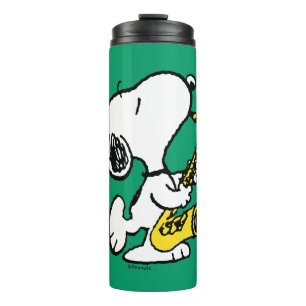 Erdnüsse Snoopy Saxophone Player Thermosbecher