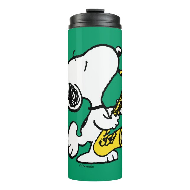 Erdnüsse | Snoopy Saxophone Player Thermosbecher (Vorderseite)