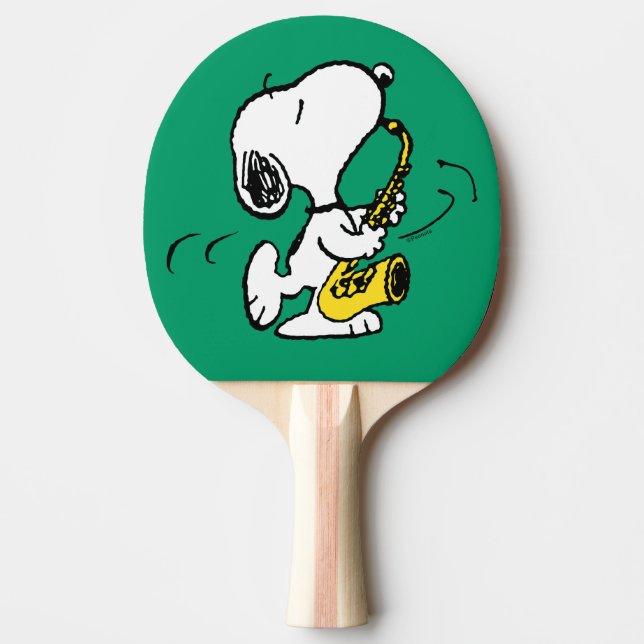 Erdnüsse | Snoopy Saxophone Player Tischtennis Schläger (Vorderseite)