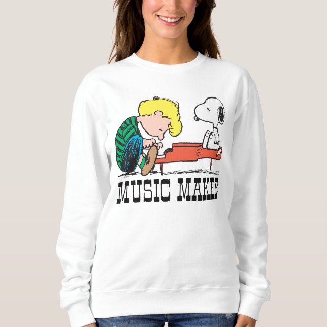 Erdnüsse | Snoopy & Schroeder am Piano Sweatshirt (Vorderseite)