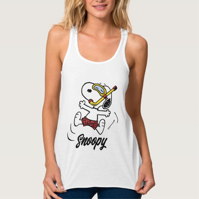 Erdnüsse | Snoopy Scuba Diver Tank Top (Vorderseite)