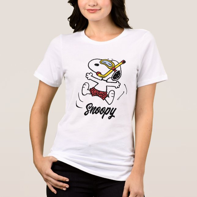 Erdnüsse | Snoopy Scuba Diver Tri-Blend Shirt (Vorderseite)