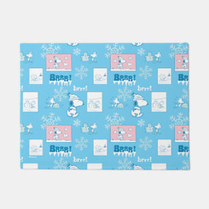 Erdnüsse   Snoopy Snow Day Patterns Fußmatte