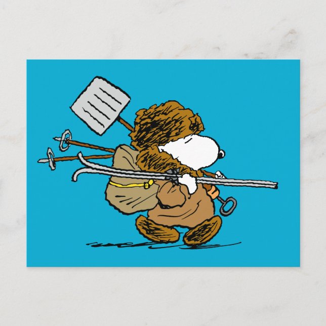 Erdnüsse | Snoopy Snow Warrior Postkarte (Vorderseite)