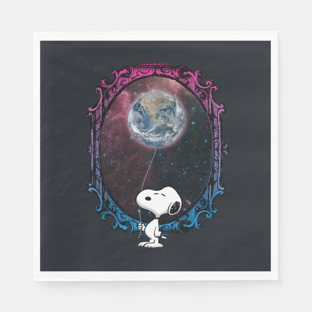 Erdnüsse | Snoopy Spaced Out Ballon Serviette (Vorderseite)