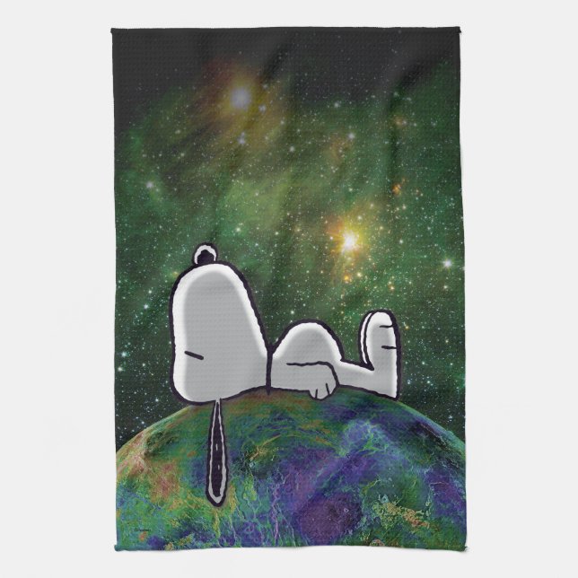 Erdnüsse | Snoopy Spacout Geschirrtuch (Vertikal)