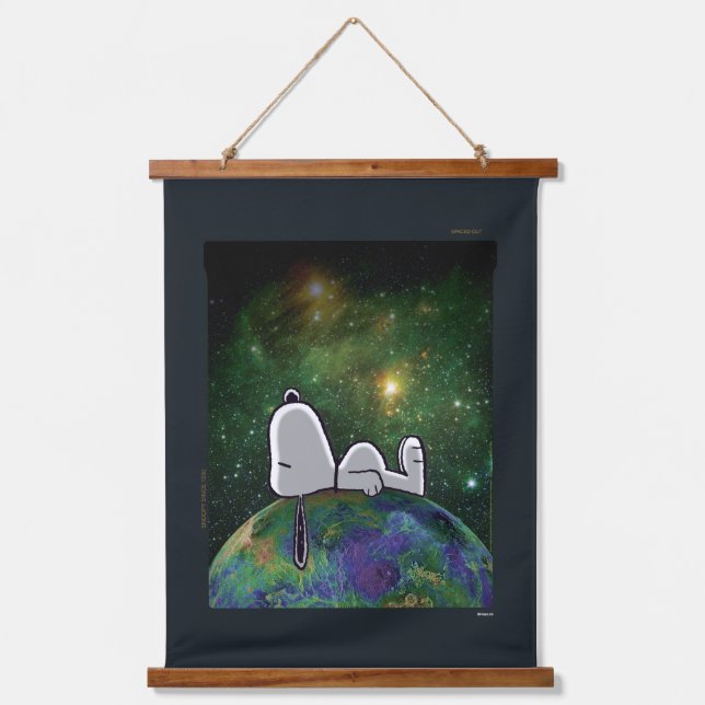 Erdnüsse | Snoopy Spacout Wandteppich Mit Holzrahmen (Vorderseite)