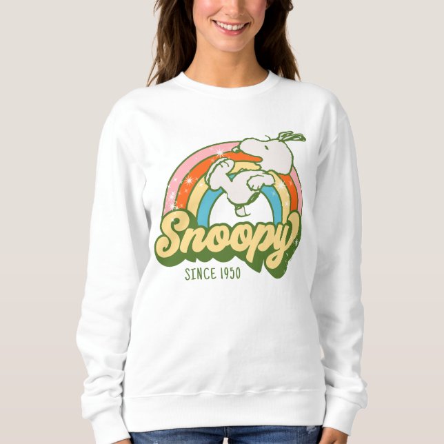 Erdnüsse | Snoopy Sparkle Rainbow Sweatshirt (Vorderseite)