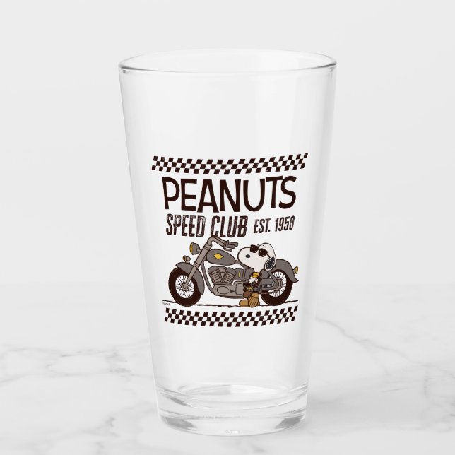 Erdnüsse | Snoopy Speed Club Glas (Vorderseite)
