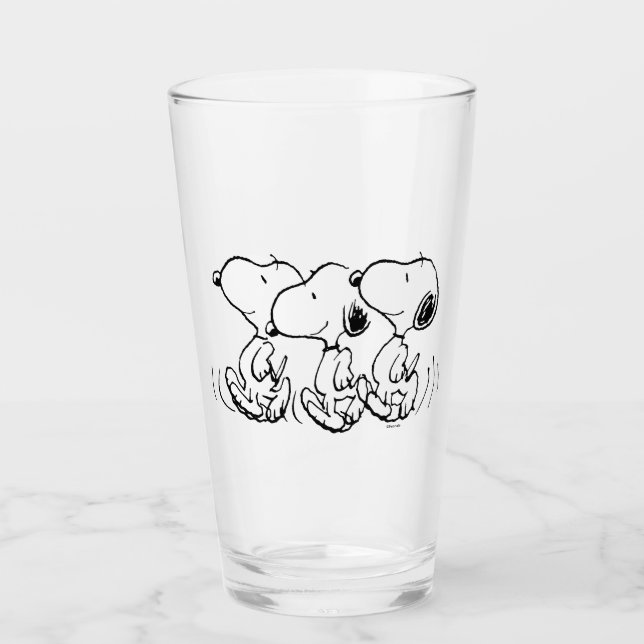 Erdnüsse | Snoopy stolziert einher Glas (Vorderseite)