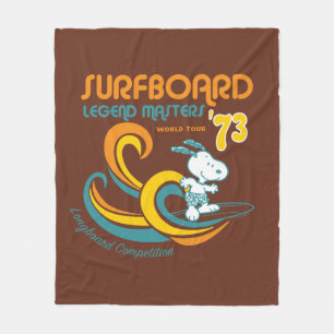 Erdnüsse   Snoopy Surfboard Longboard Wettbewerb Fleecedecke