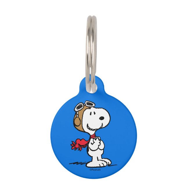 Erdnüsse | Snoopy the Fliegerace Haustiermarke (Vorderseite)