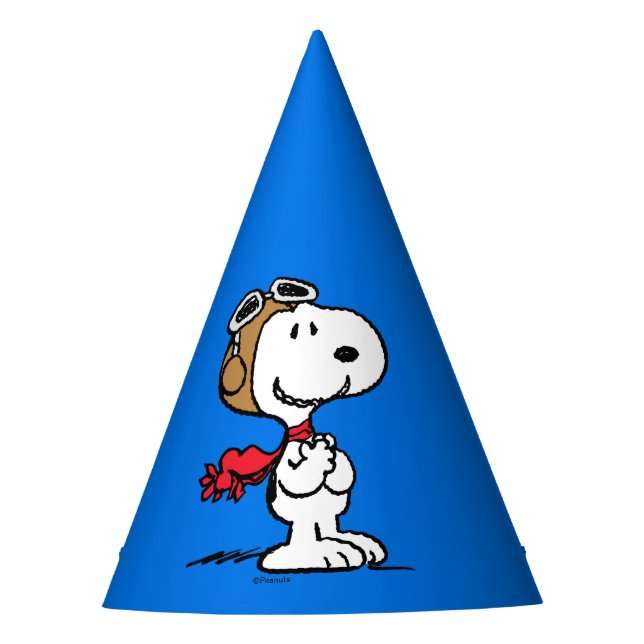 Erdnüsse | Snoopy the Fliegerace Partyhütchen (Vorderseite)