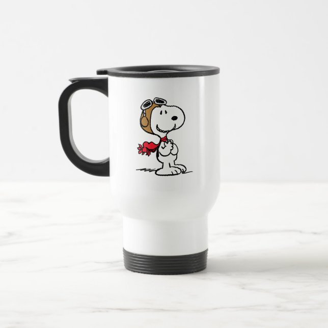 Erdnüsse | Snoopy the Fliegerace Reisebecher (Links)