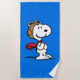 Erdnüsse   Snoopy the Fliegerace Strandtuch
