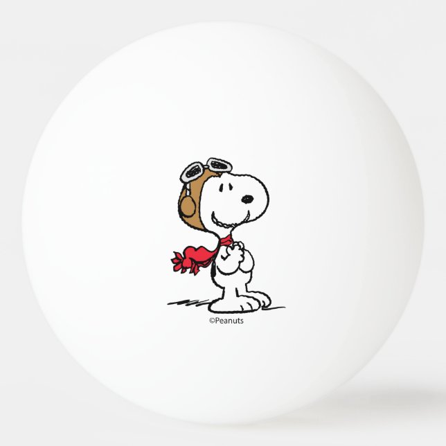 Erdnüsse | Snoopy the Fliegerace Tischtennisball (Vorderseite)