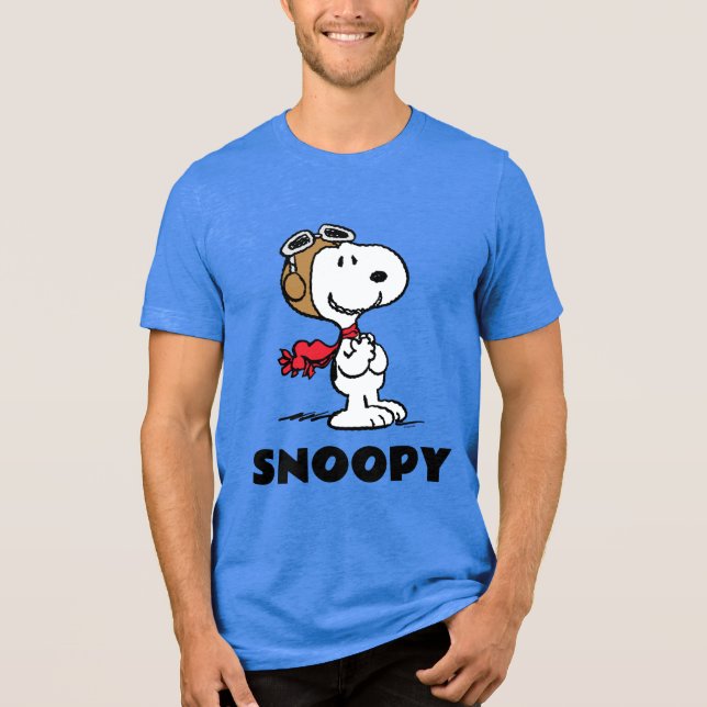 Erdnüsse | Snoopy the Fliegerace Tri-Blend Shirt (Vorderseite)