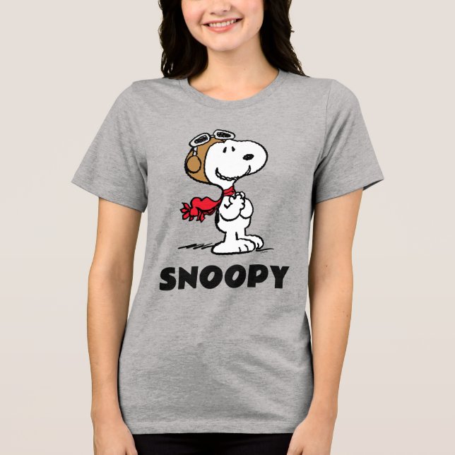 Erdnüsse | Snoopy the Fliegerace Tri-Blend Shirt (Vorderseite)