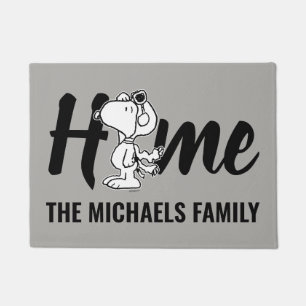 Erdnüsse   Snoopy the Flying Ace BW Fußmatte