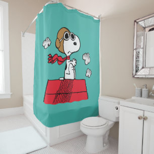 Erdnüsse Snoopy the Flying Ace Duschvorhang