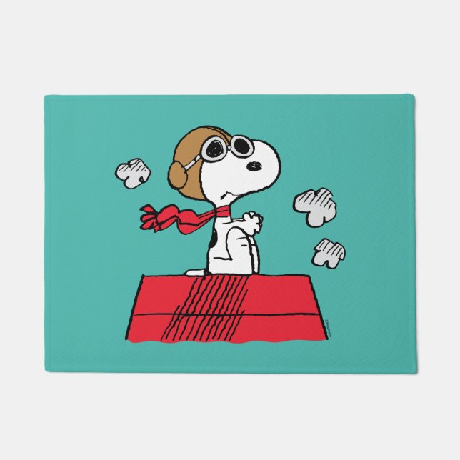 Erdnüsse | Snoopy the Flying Ace Fußmatte (Vorderseite)
