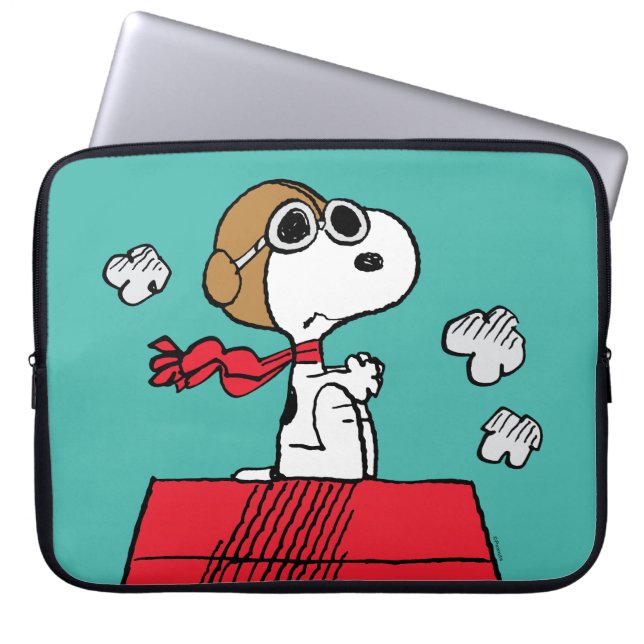 Erdnüsse | Snoopy the Flying Ace Laptopschutzhülle (Vorderseite)