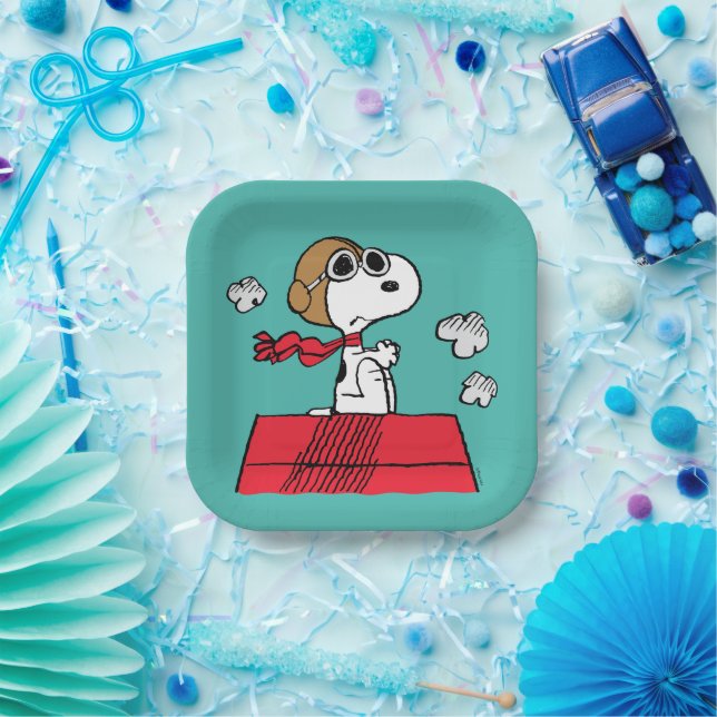 Erdnüsse | Snoopy the Flying Ace Pappteller (Party)