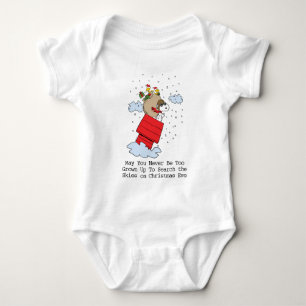 Erdnüsse Snoopy the Flying Ace zu Weihnachten Baby Strampler
