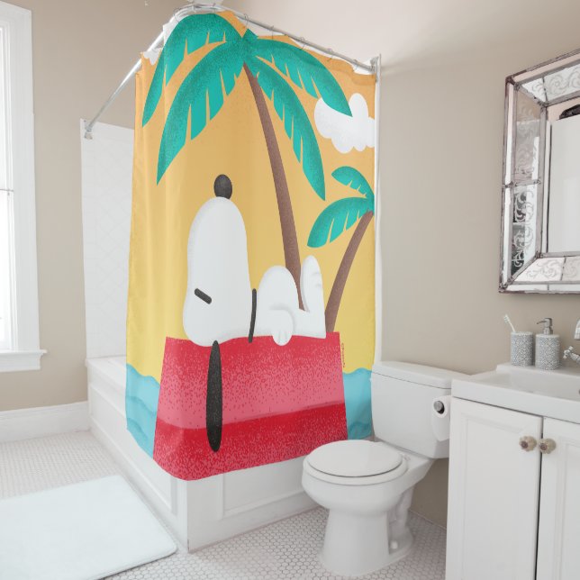 Erdnüsse | Snoopy Tropical Deko Dreams Duschvorhang (Beispiel)