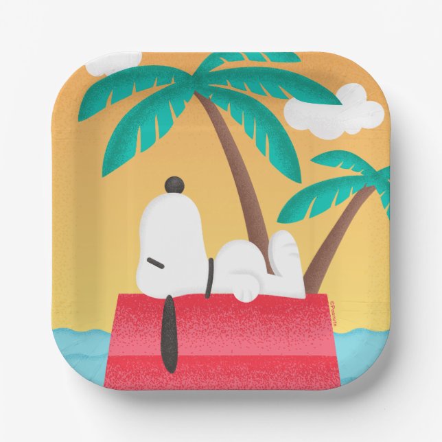 Erdnüsse | Snoopy Tropical Deko Dreams Pappteller (Vorderseite)
