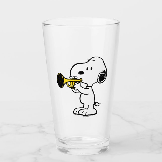 Erdnüsse | Snoopy Trumpet Player Glas (Vorderseite)