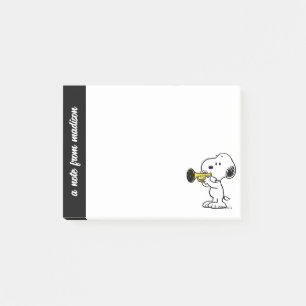 Erdnüsse   Snoopy Trumpet Player Post-it Klebezettel