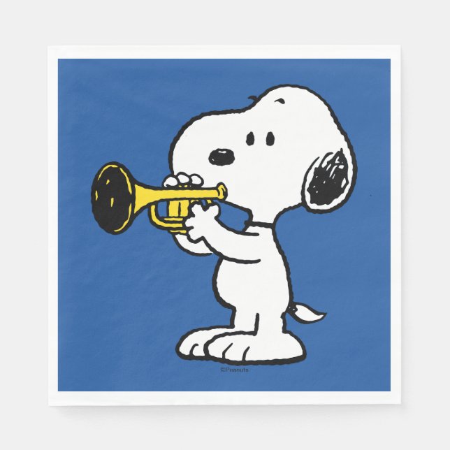 Erdnüsse | Snoopy Trumpet Player Serviette (Vorderseite)