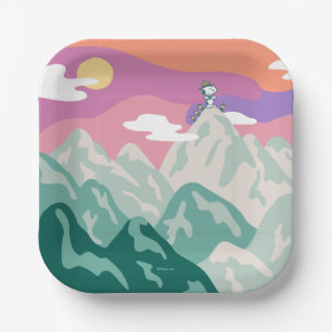 Erdnüsse   Snoopy & Truppe Wandern im Berg Pappteller