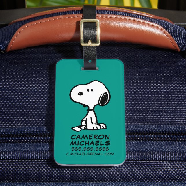 Erdnüsse | Snoopy Turns Gepäckanhänger (Vorderseite Insitu 2)