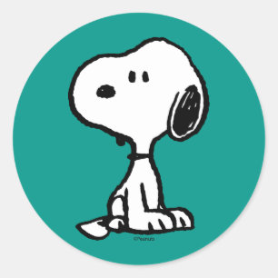 Erdnüsse Snoopy Turns Runder Aufkleber