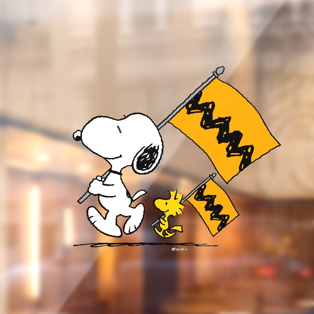 Erdnüsse | Snoopy- und Holzflaggen Fensteraufkleber (Blatt 2)